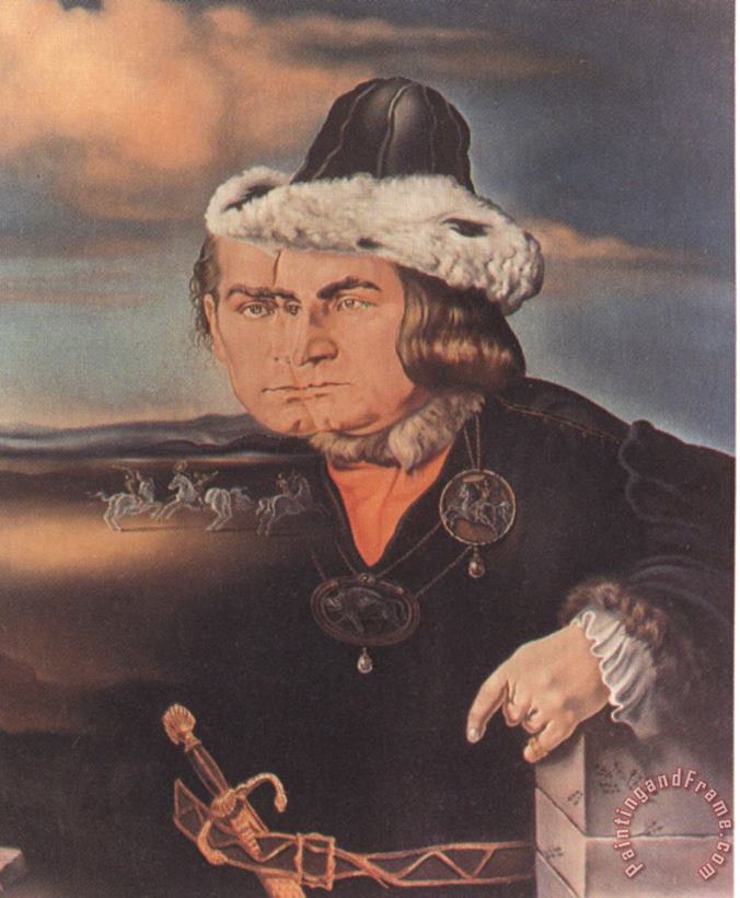 Salvador Dali Portrait of Laurence Olivier in The Role of Richard III Art Painting