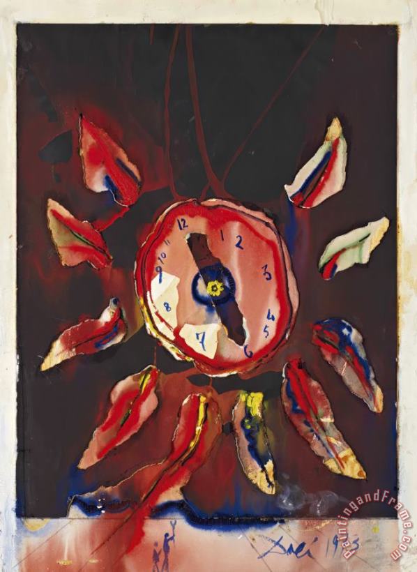 Salvador Dali Reloj Floral, 1973 Art Painting