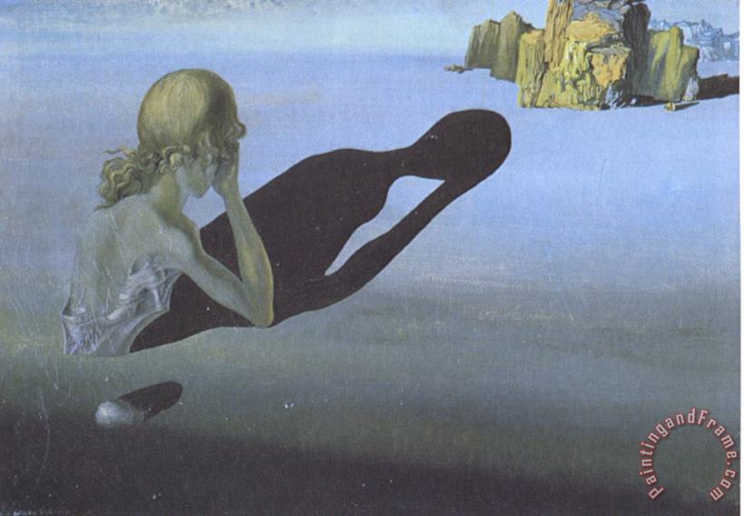Salvador Dali Remorse Or Sphinx Embedded in The Sand Art Print