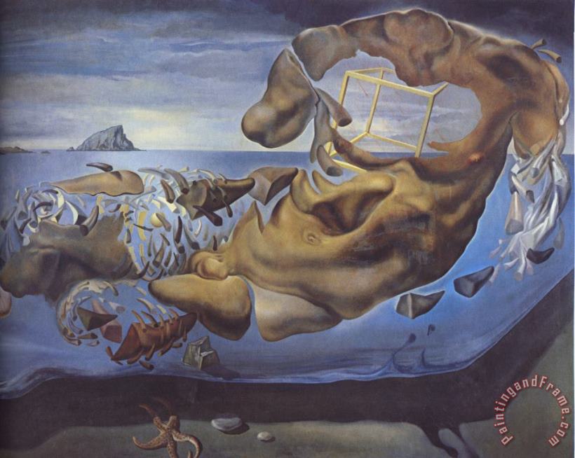 Salvador Dali Rhinocerotic Figure of Phidias Illisos Art Painting