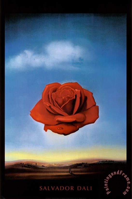 Salvador Dali Rose Meditative C 1958 Art Painting