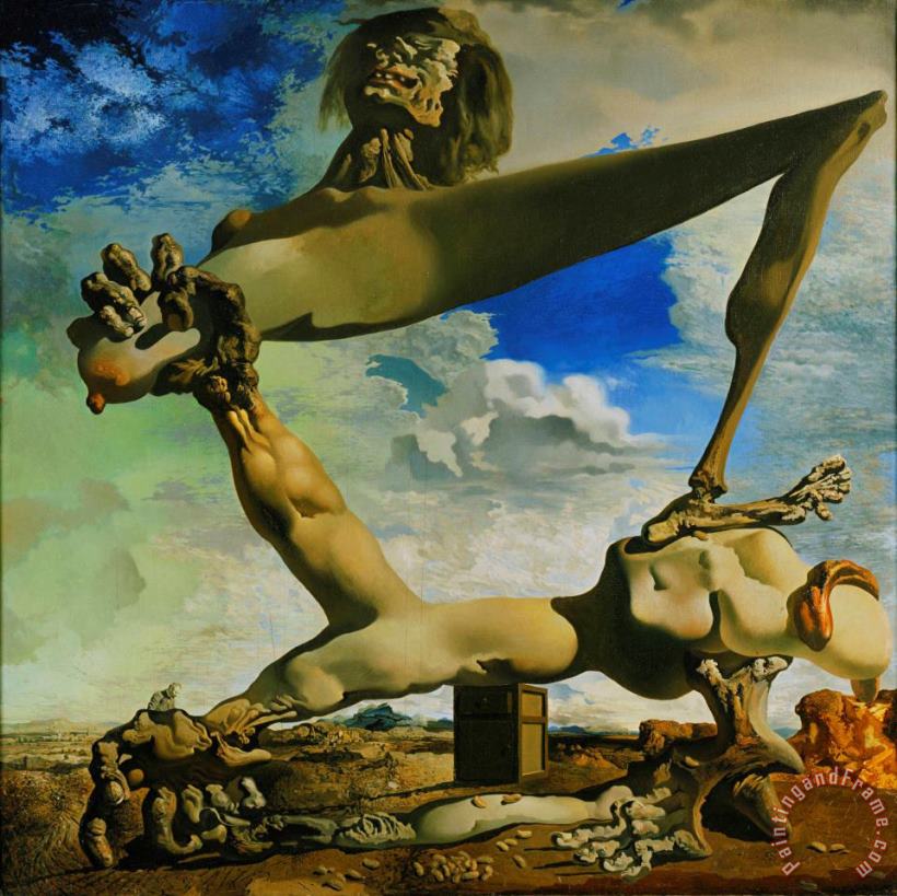 Salvador Dali Soft Construction with Boiled Beans Premonition of Civil War(1) Art Painting