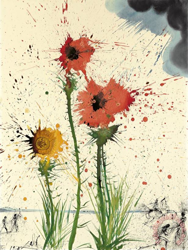 Salvador Dali Spring Explosive, 1965 Art Painting