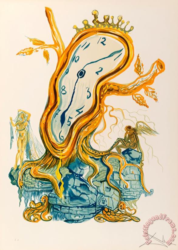 Salvador Dali Stillness of Time, From Time, 1976 Art Painting