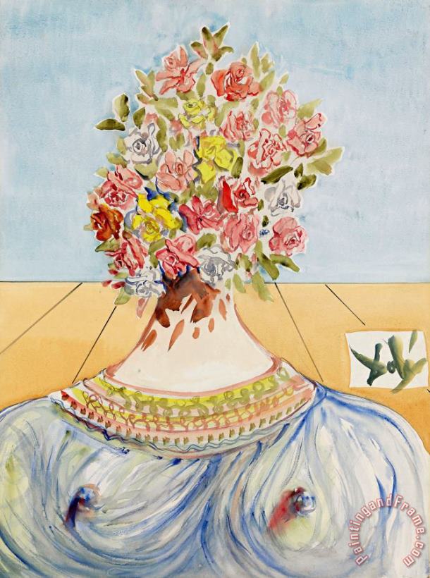 The Flowering of Inspiration (gala En Fleurs), 1978 painting - Salvador Dali The Flowering of Inspiration (gala En Fleurs), 1978 Art Print