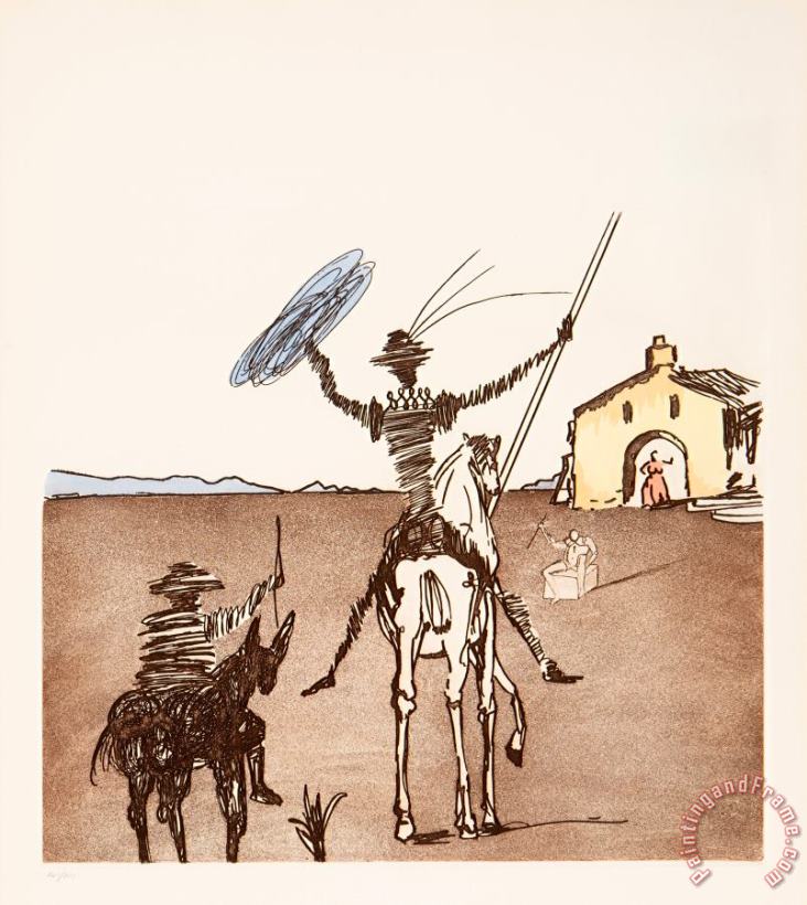 Salvador Dali The Impossible Dream, From Historia De Don Quichotte De Art Painting