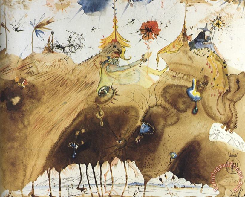 Salvador Dali The Mountains of Cape Creus on The March Art Painting