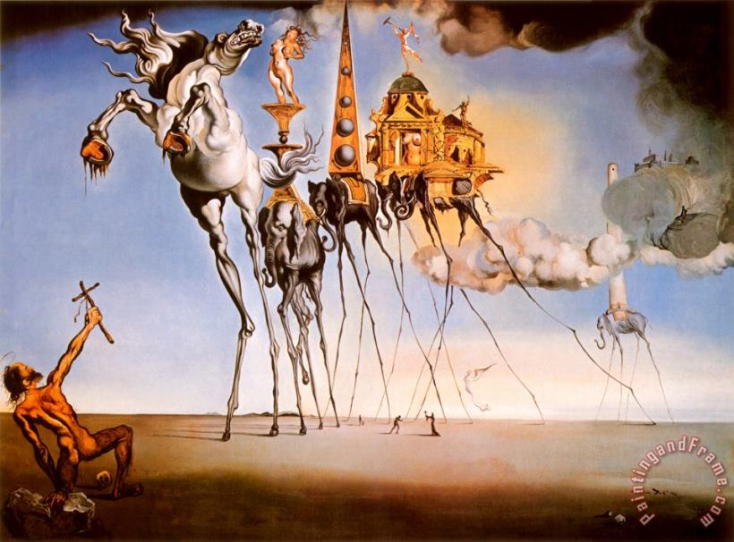 The Temptation of St Anthony C 1946 painting - Salvador Dali The Temptation of St Anthony C 1946 Art Print