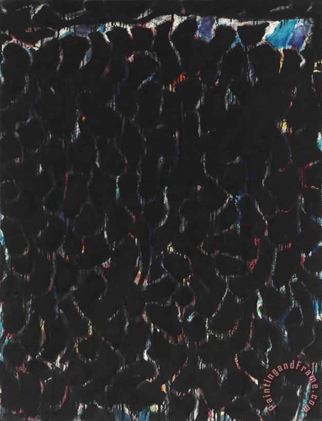 Black And Red, 1954 painting - Sam Francis Black And Red, 1954 Art Print