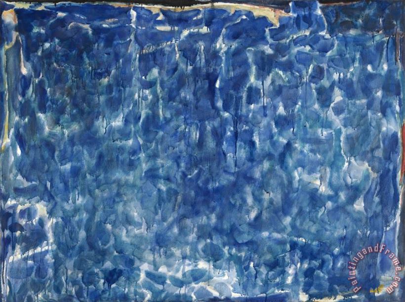 Blue Composition painting - Sam Francis Blue Composition Art Print
