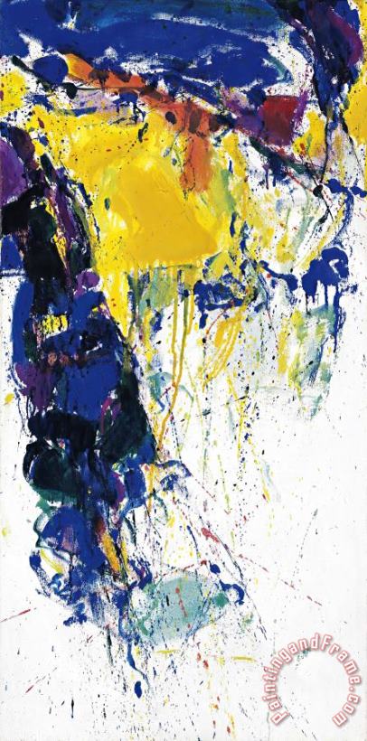 Sam Francis Blue, Yellow And Green, 1958 Art Print