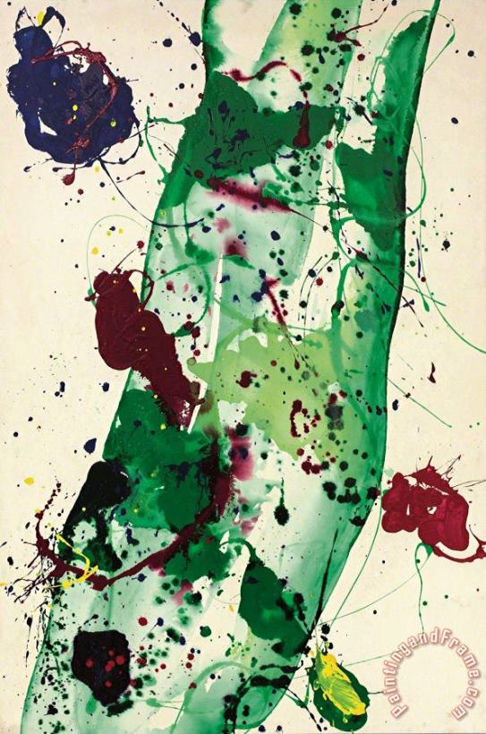 Sam Francis Having to Do with The Whale, 1986 Art Painting