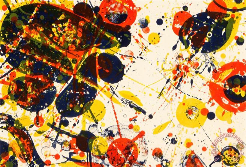 One Plate (from The Pasadena Box), 1964 painting - Sam Francis One Plate (from The Pasadena Box), 1964 Art Print