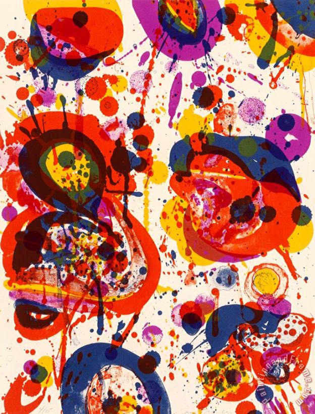 Out of My Coffin (sf 44), 1963 painting - Sam Francis Out of My Coffin (sf 44), 1963 Art Print