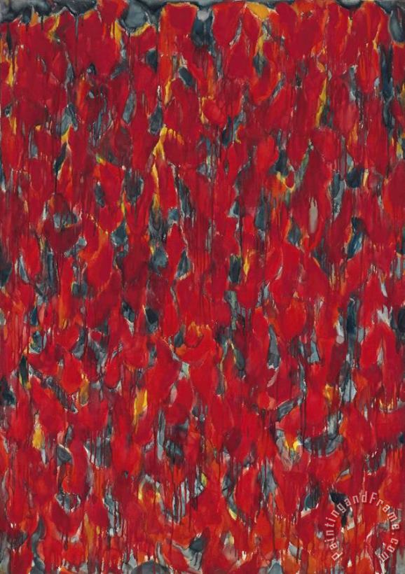 Sam Francis Red No. 1, 1953 Art Painting