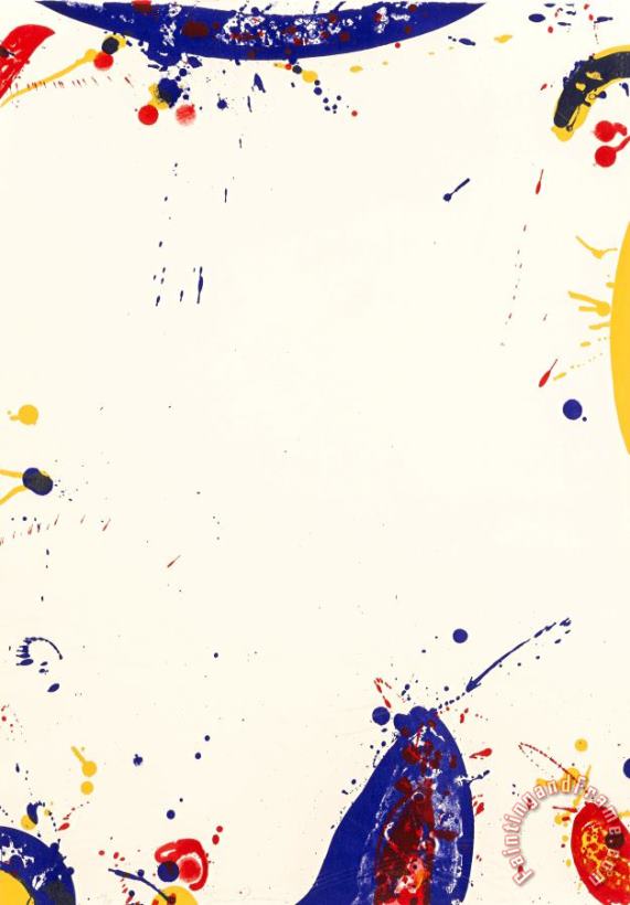 Surrounded White (sf 58), 1964 painting - Sam Francis Surrounded White (sf 58), 1964 Art Print