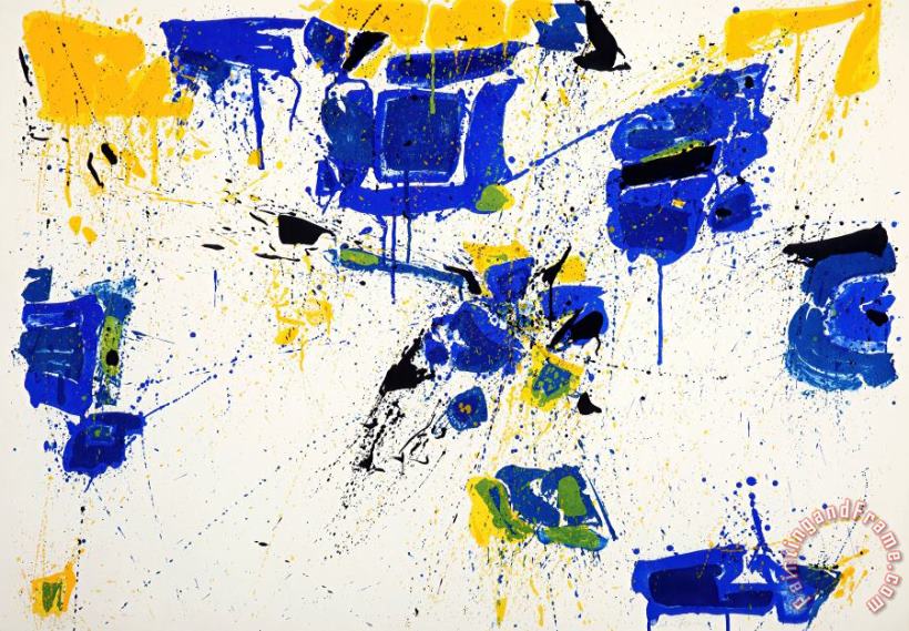 Sam Francis The Upper Yellow, 1960 Art Painting