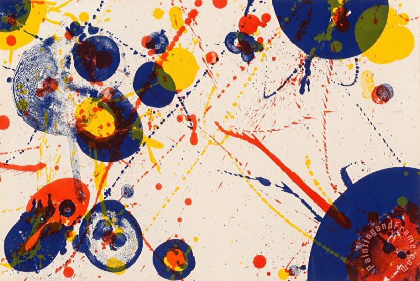 Untitled, Pl. 7, From The Pasadena Box Series, 1964 painting - Sam Francis Untitled, Pl. 7, From The Pasadena Box Series, 1964 Art Print