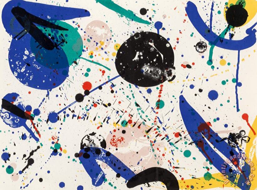 Variant of Fifty (sf 60), 1965 painting - Sam Francis Variant of Fifty (sf 60), 1965 Art Print
