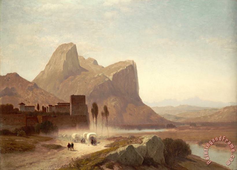 Gibraltar From The Neutral Ground, C. 1863 1866 painting - Samuel Colman Gibraltar From The Neutral Ground, C. 1863 1866 Art Print