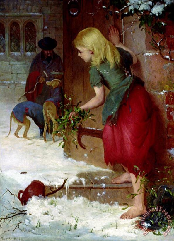 Samuel Edmund Waller Mistletoe Seller Art Painting