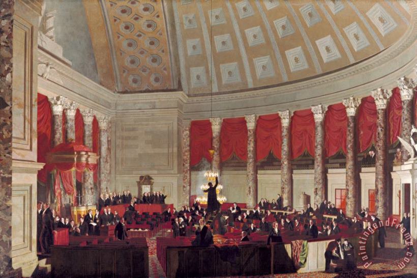 The House of Representatives painting - Samuel Finley Breese Morse The House of Representatives Art Print