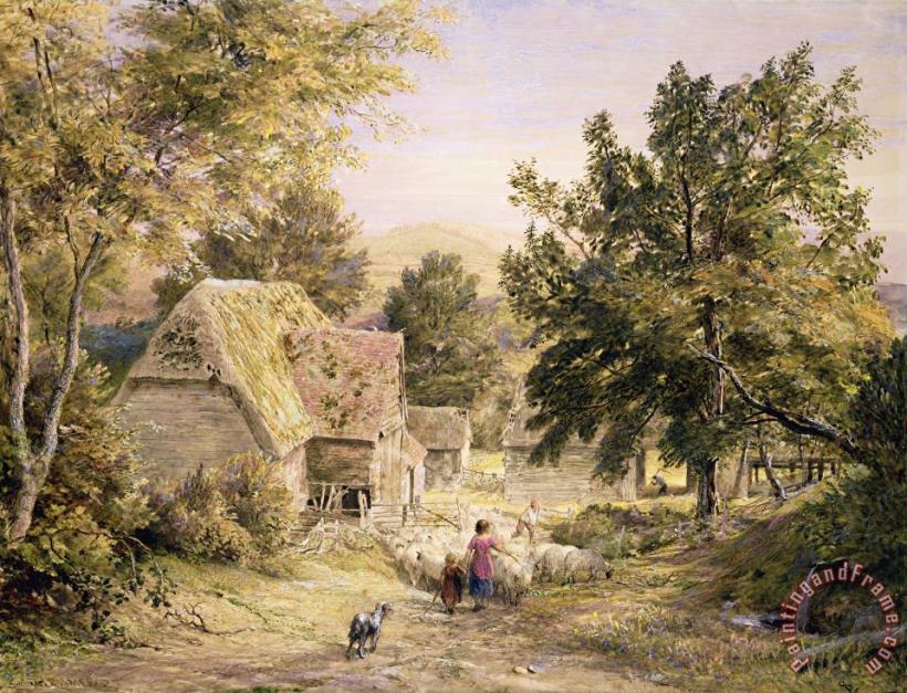 A Farmyard near Princes Risborough painting - Samuel Palmer A Farmyard near Princes Risborough Art Print