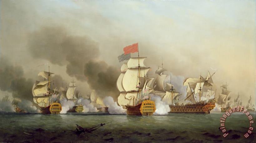 Vice Admiral Sir George Anson's painting - Samuel Scott Vice Admiral Sir George Anson's Art Print
