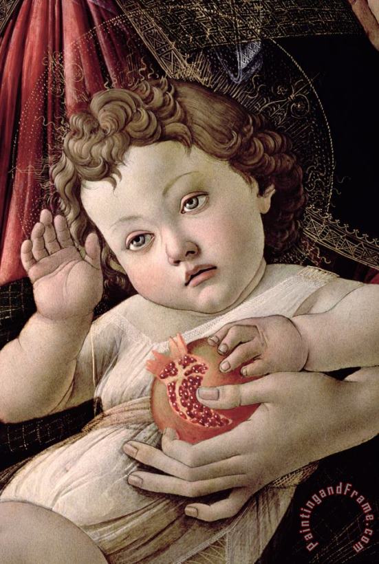 Sandro Botticelli Detail of the Christ Child from the Madonna of the Pomegranate Art Painting