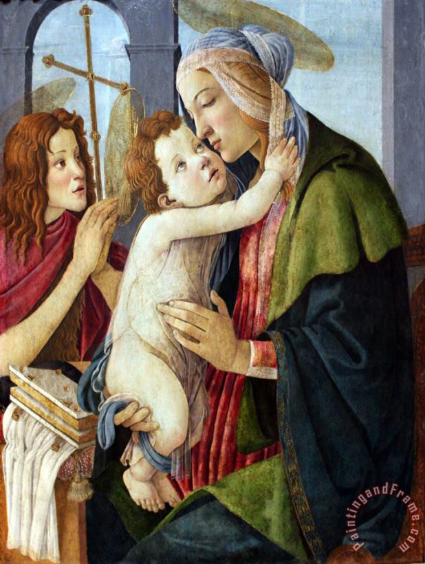 Sandro Botticelli Madonna And Child with The Infant St. John Art Painting