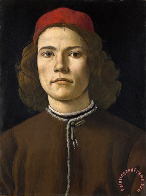 Sandro Botticelli Portrait Of A Young Man Art Painting