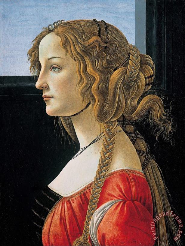 Portrait Of A Young Woman painting - Sandro Botticelli Portrait Of A Young Woman Art Print