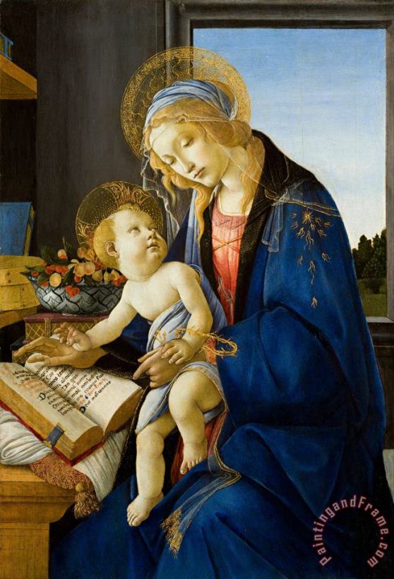 Sandro Botticelli The Virgin And Child (the Madonna of The Book) Art Painting