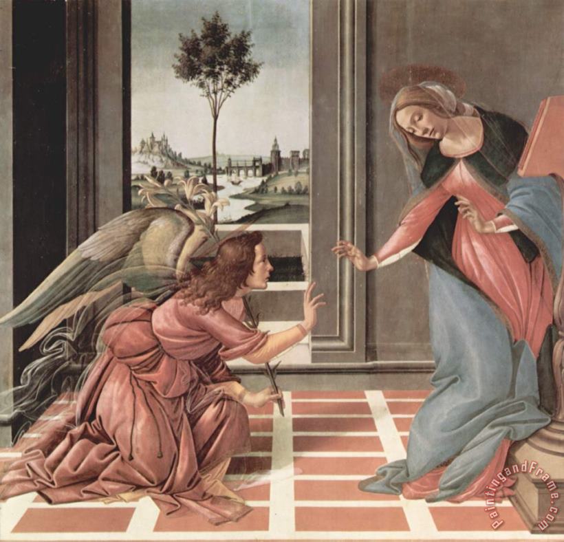 Annunciation painting - Sandron Botticelli Annunciation Art Print