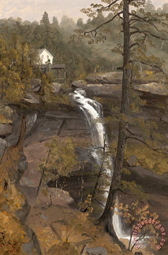 Kauterskill Falls painting - Sanford Robinson Gifford Kauterskill Falls Art Print