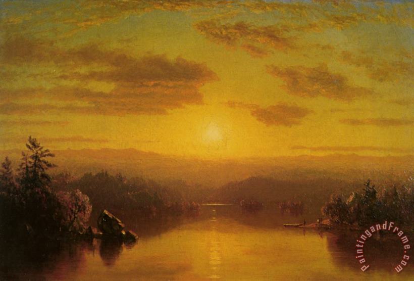 Sanford Robinson Gifford Lake at Sunset Art Print