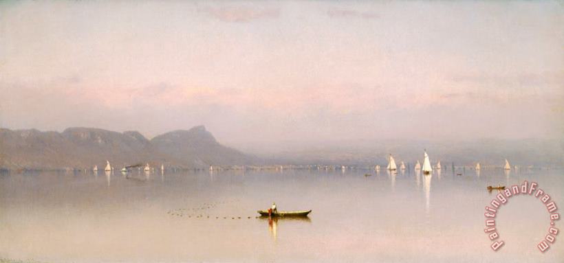 Morning in The Hudson, Haverstraw Bay painting - Sanford Robinson Gifford Morning in The Hudson, Haverstraw Bay Art Print