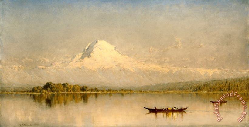 Mount Rainier, Bay of Tacoma Puget Sound painting - Sanford Robinson Gifford Mount Rainier, Bay of Tacoma Puget Sound Art Print