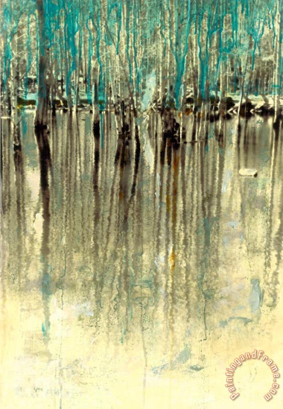 Water Trees I painting - Sara Abbott Water Trees I Art Print