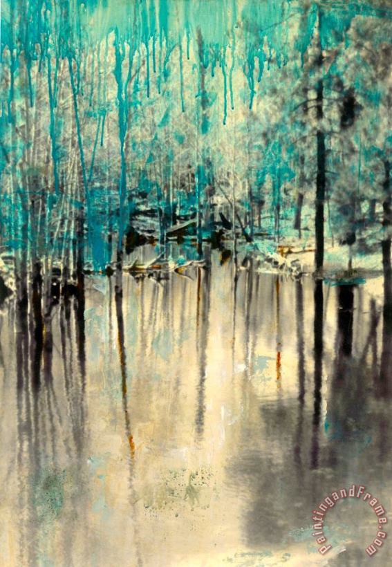 Water Trees III painting - Sara Abbott Water Trees III Art Print