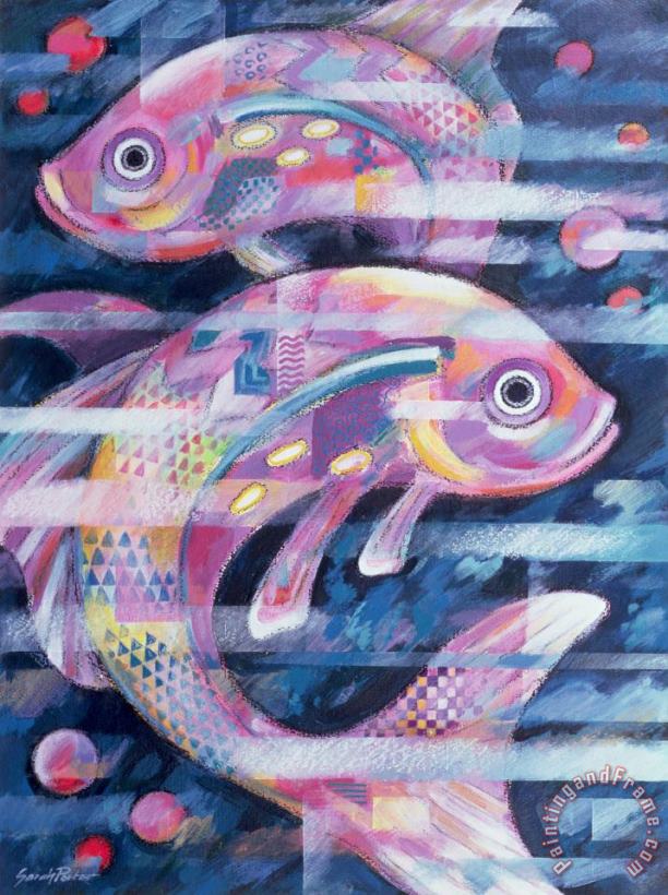 Fishstream painting - Sarah Porter Fishstream Art Print