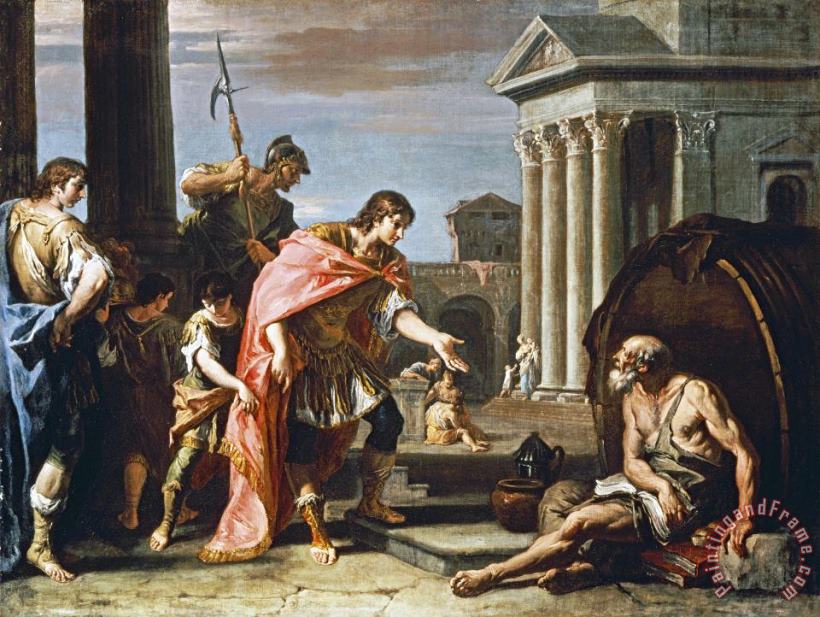 Alexander And Diogenes painting - Sebastiano Ricci Alexander And Diogenes Art Print