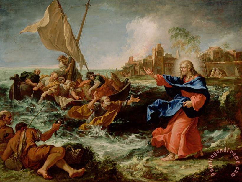 Christ at the Sea of Galilee painting - Sebastiano Ricci Christ at the Sea of Galilee Art Print