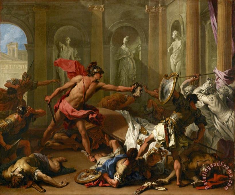 Sebastiano Ricci Perseus Confronting Phineus with The Head of Medusa Art Print