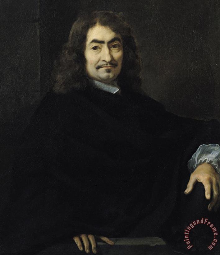 Sebastien Bourdon Portrait Presumed To Be Rene Descartes Art Painting