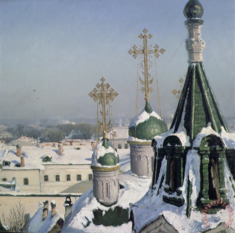 View from a Window of the Moscow School of Painting painting - Sergei Ivanovich Svetoslavsky View from a Window of the Moscow School of Painting Art Print