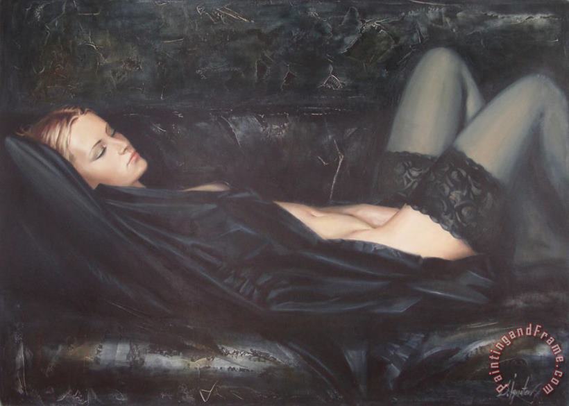 Sergey Ignatenko Black Silk Art Painting