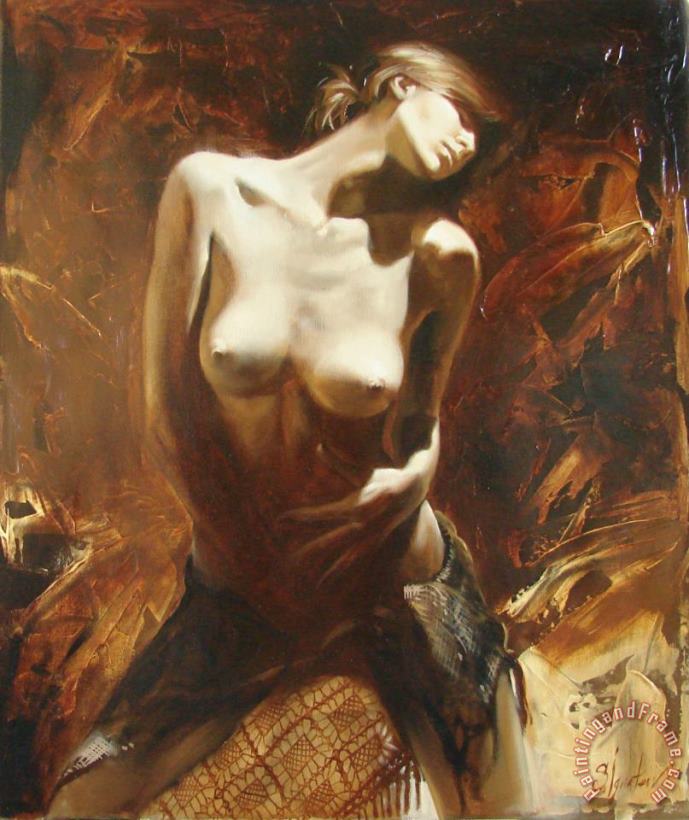 The incinerating passion painting - Sergey Ignatenko The incinerating passion Art Print