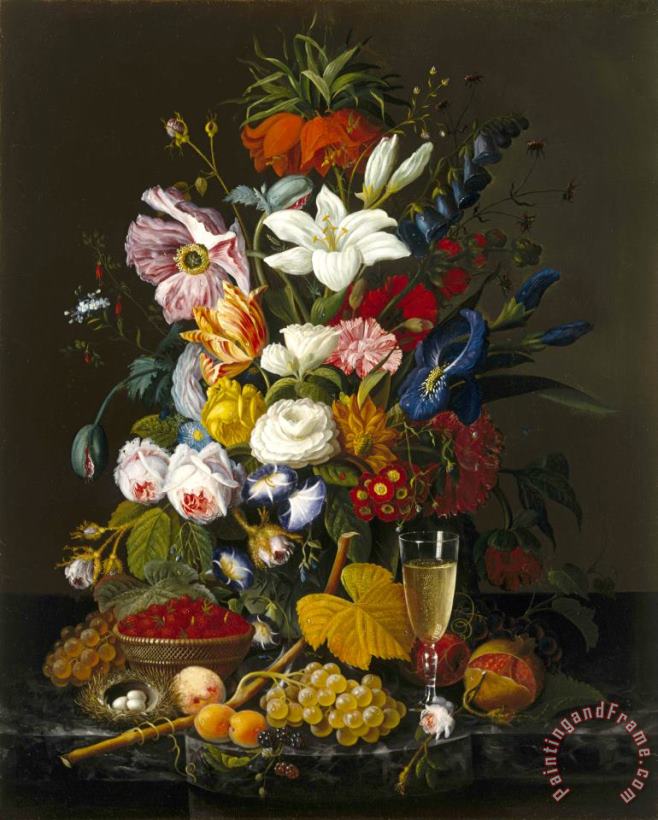 Severin Roesen Victorian Bouquet Art Print