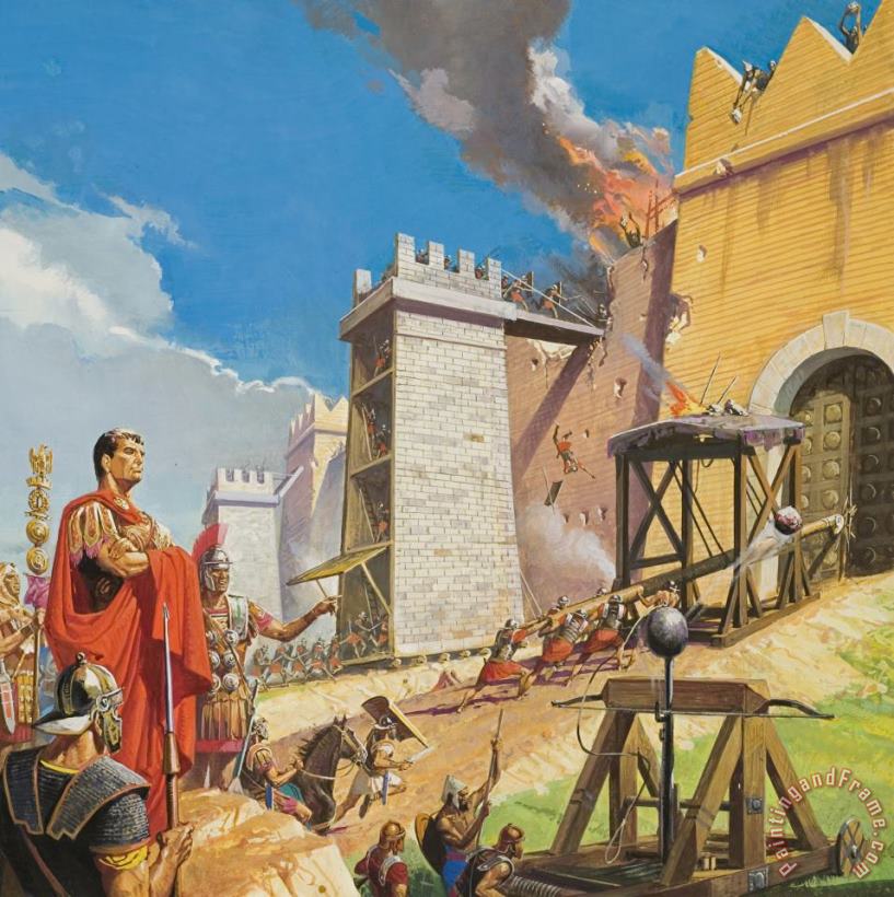 Severino Baraldi Assault on Carthage Art Painting